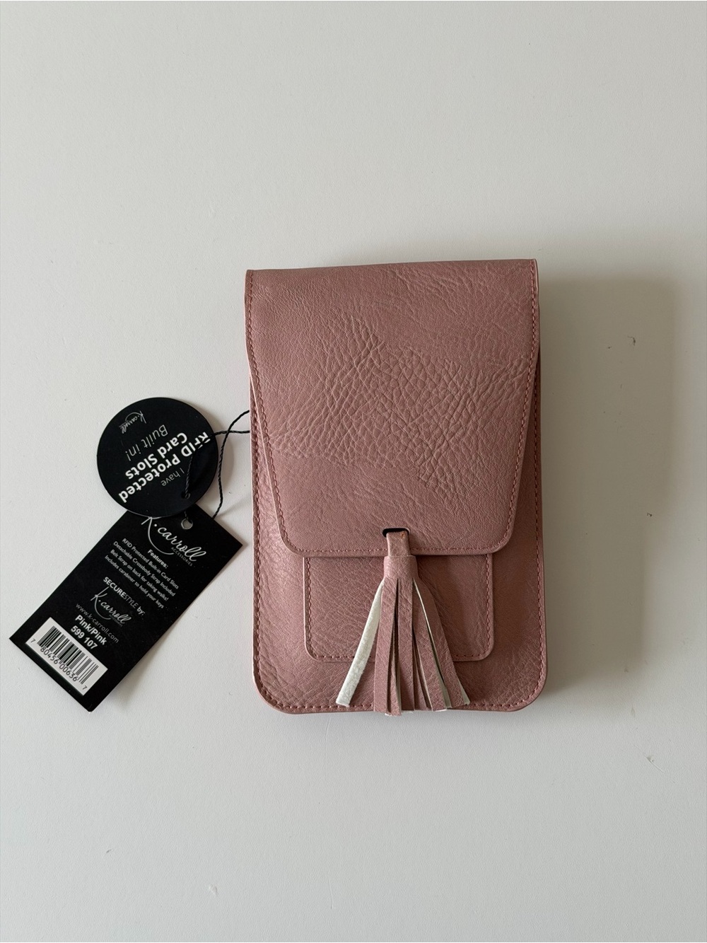 Pink Tassel Crossbody Phone Bag